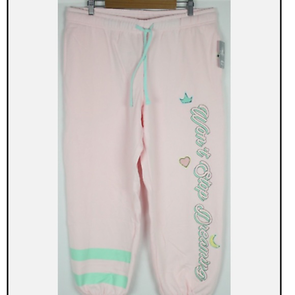 Disney Women's Pink Sweat pants Jogger pants- Disney pajamas Princess large - Picture 4 of 4